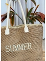 BOLSA DE PALHA GRANDE MARROM SUMMER - 3