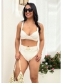 BIQUÍNI MEIA TAÇA CALCINHA ALTA COM CINTO OFF WHITE COLEÇÃO PURO AMOR DROP 2 - 1