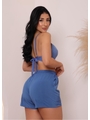 SAÍDA DE PRAIA SHORT AZUL NA SEDINHA COLEÇÃO DOCE DESEJO - 2