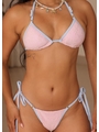 BIQUÍNI CORTININHA CALCINHA DE AMARRAR ROSA COLEÇÃO ÁGUA VIVA - 3