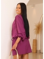 SAÍDA DE PRAIA NO MUSSELINE CHEMISSE ROXO COLEÇÃO SOLARE - 2