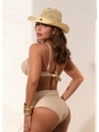 BIQUÍNI MEIA TAÇA CROCHÊ CALCINHA ALTA NUDE COLEÇÃO CELEBRATION - 2